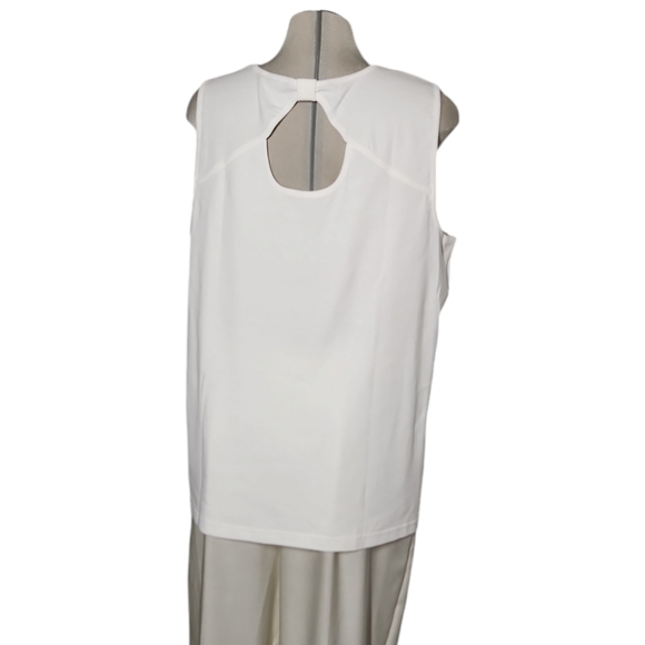 Encode WHITE  Sleeveless 100% COTTON Top Size 2X - Picture 4 of 11